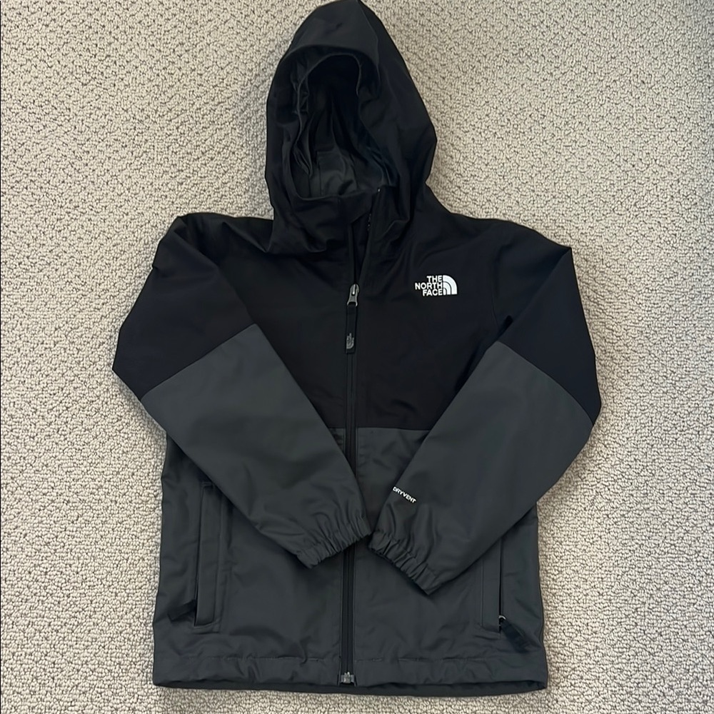 The North Face Black and Dark Gray Hooded Jacket